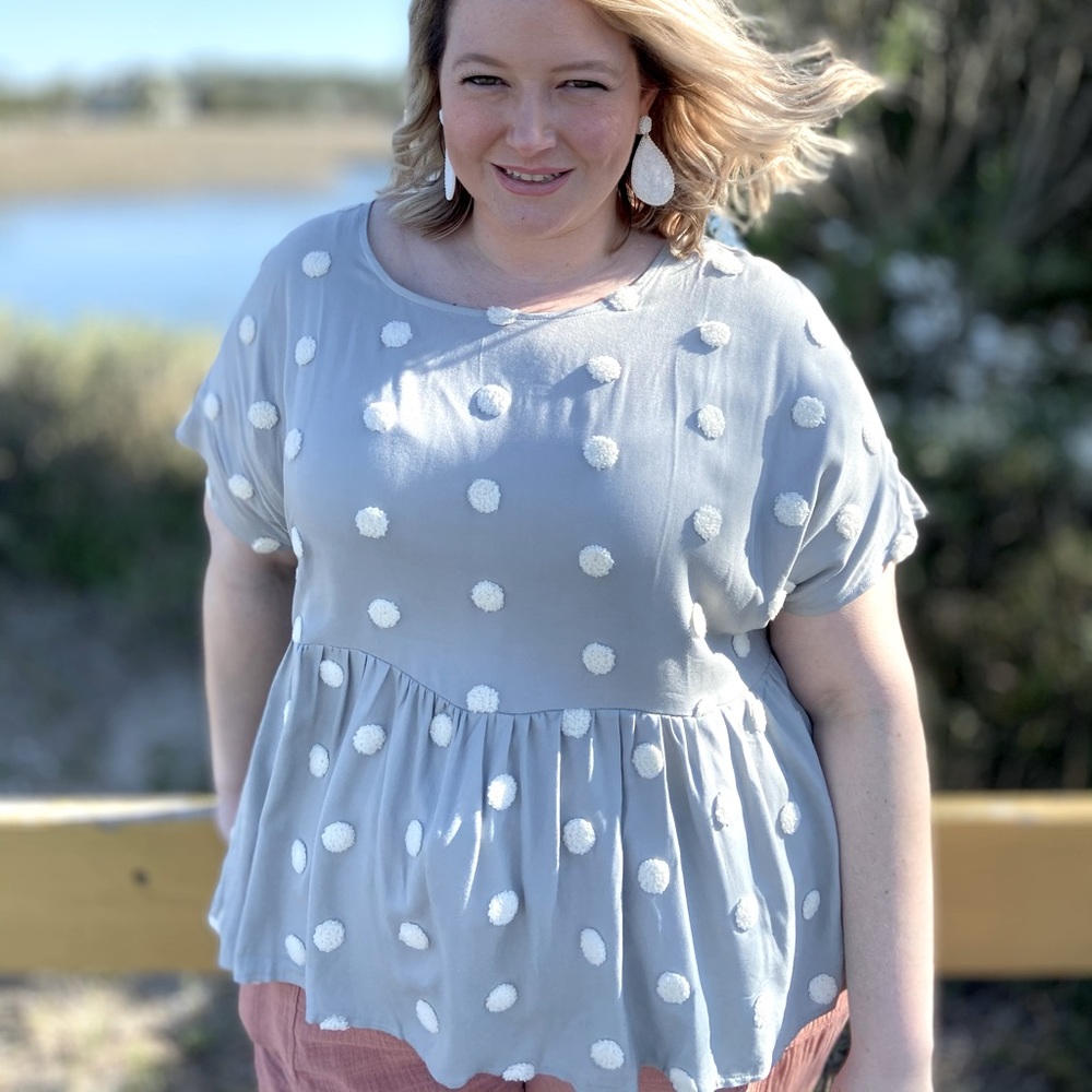 Peplum Polka Dot Blouse